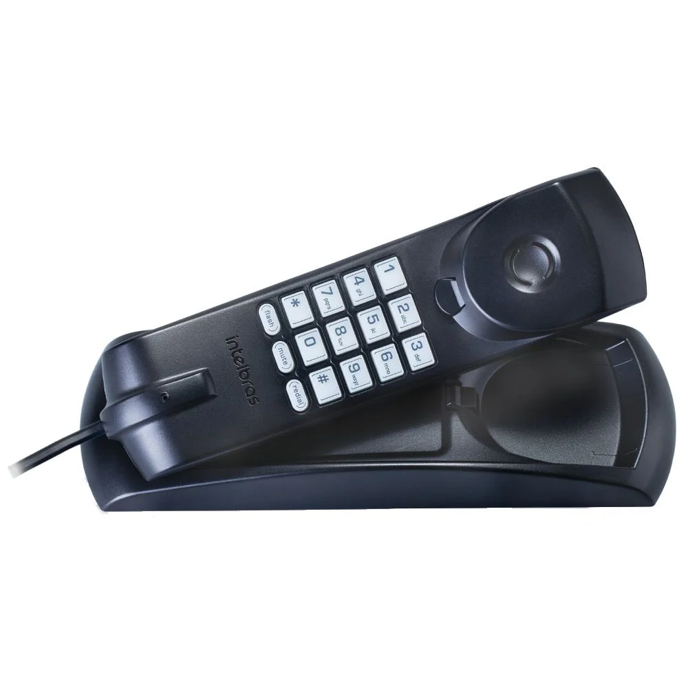 Kit 02 Telefones Com Fio Gôndola Tc 20 Preto Intelbras. Kit 02 Telefones Com Fio Gôndola Tc 20 Preto Intelbras.