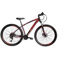 Bicicleta Aro 29 Ksw 21 Marchas Freio Hidráulico E Suspensão Cor:  Preto/Laranja E Vermelho, Tamanho Do Quadro:19\