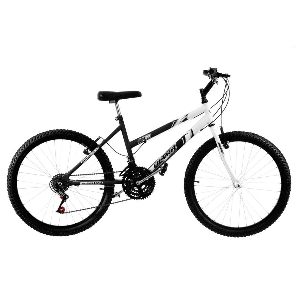 Bicicleta Ultra Bikes Aro 24 Feminina Bicolor Preto Fosco Bicicleta Ultra Bikes Aro 24 Feminina Bicolor Preto Fosco