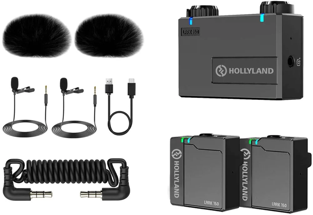 HOLLYLAND LARK 150 DUO 2人用ワイヤレスマイク Sistema Microfone