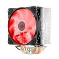 Cooler Para Processador Redragon TYR, LED Vermelho, Intel e AMD, 120mm, PWM, FAN, 4 Heat Pipes, TDP 130W - CC-9104R