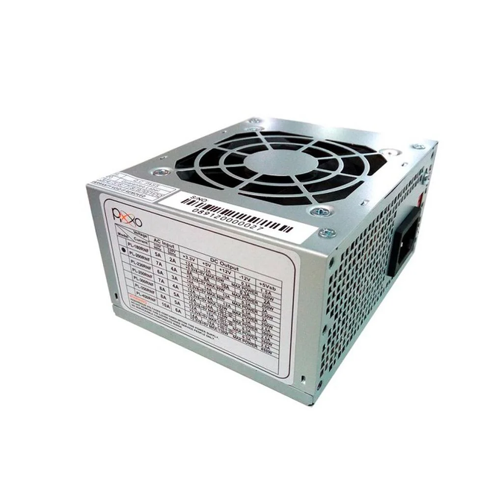 Fonte Pixxo SFX, 200W, 20/24 Pinos, Box - PL200WRPBG Fonte Pixxo SFX, 200W, 20/24 Pinos, Box - PL200WRPBG