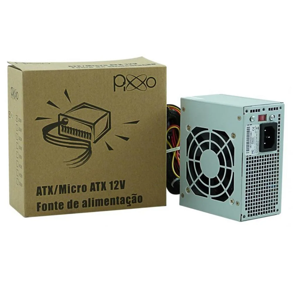 Fonte Pixxo SFX, 200W, 20/24 Pinos, Box - PL200WRPBG Fonte Pixxo SFX, 200W, 20/24 Pinos, Box - PL200WRPBG