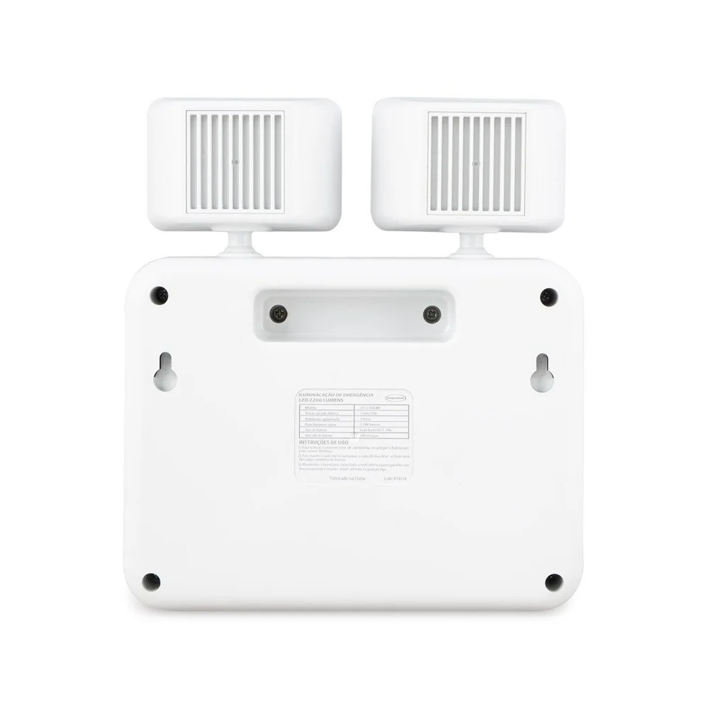 Iluminação De Emergência Led 2.200 Lumens 2 Faróis - Bivolt