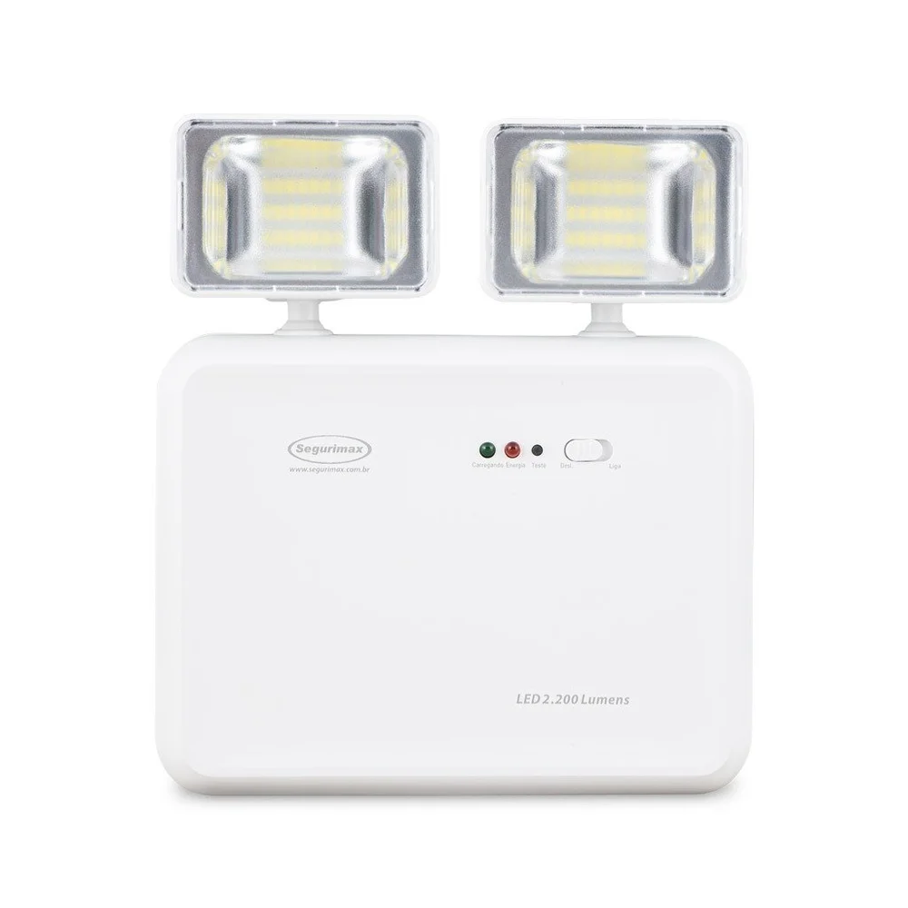 Iluminação De Emergência Led 2.200 Lumens 2 Faróis - Bivolt