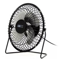 Mini Ventilador Mesa Usb Notebook Pc Silencioso Articulável Preto - Bivolt