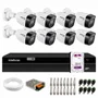 Kit 8 Câmeras Intelbras Vhd 1130 B Hd 720p Bullet Lente 2.8mm Visão Noturna 30m Resistente À Chuva Ip67 + Dvr Intelbras Mhdx 1208 8 Canais + Hd 1TB