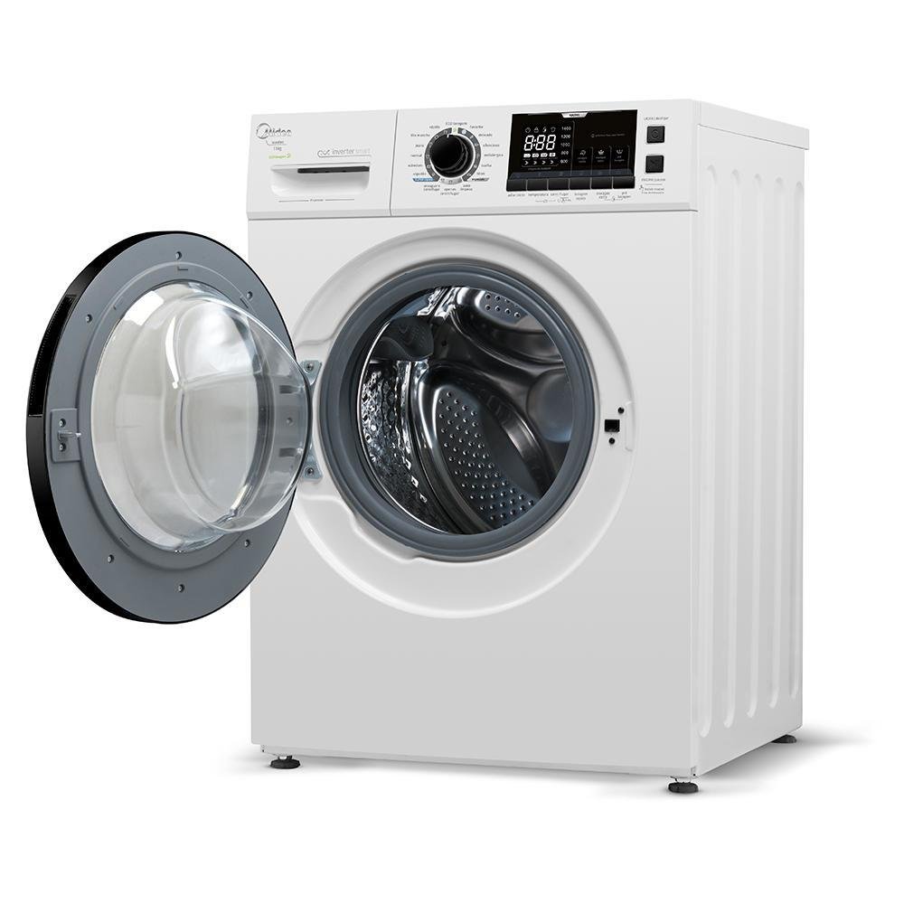 Máquina De Lavar Midea 11kg Storm Wash Inverter, Branca, Com Cesto Inox 110v - LFA11B1 Máquina De Lavar Midea 11kg Storm Wash Inverter, Branca, Com Cesto Inox 110v - LFA11B1