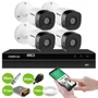 Kit 4 Câmeras Bullet Infra 20mts Vhd 1220 B Full Hd 1080p, Dvr Gravador Intelbras Mhdx 1204, 4 Canais