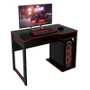 Mesa Gamer Tecno Mobili Escrivaninha Home Office Nicho, Preto com Vermelho
