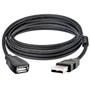 Cabo Usb Extensor De 3 Metros Macho X Fêmea Am+af Com Filtro Contra Interferências Preto Nt 03933