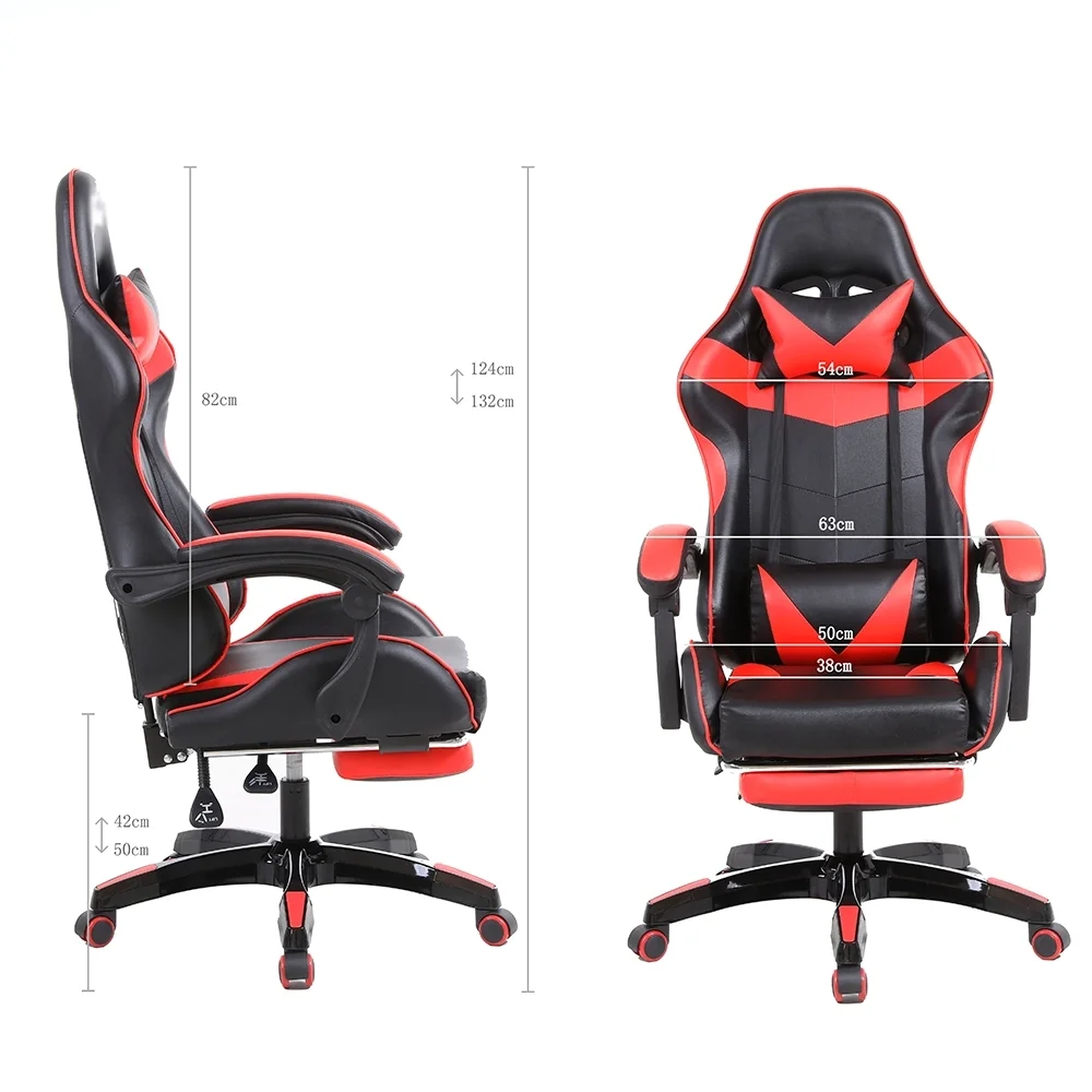 Cadeira Gamer Vermelha Prizi - Jx-1039r Cadeira Gamer Vermelha Prizi - Jx-1039r