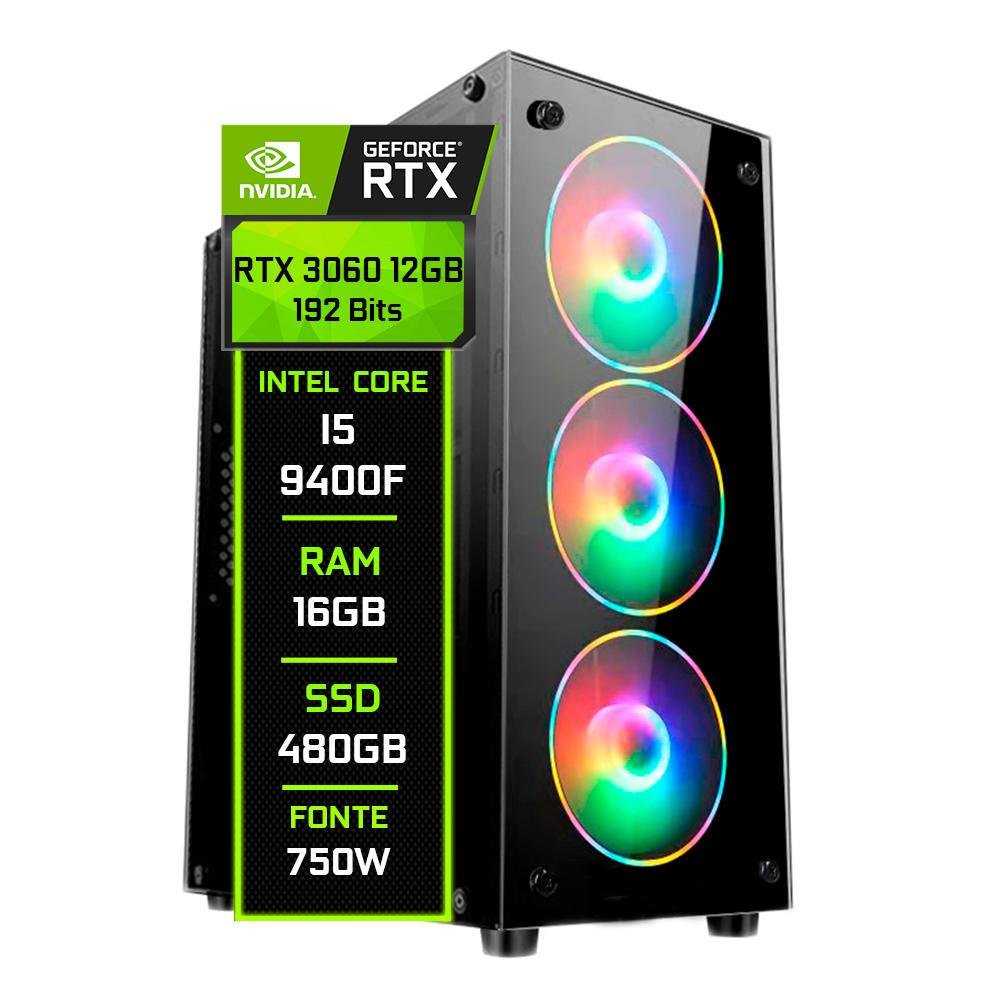 ゲーミングPC Core i5 10400F/RTX3060Ti/16GB/1T PC Gamer I5 9400f 16GB DDR4 KaBuM