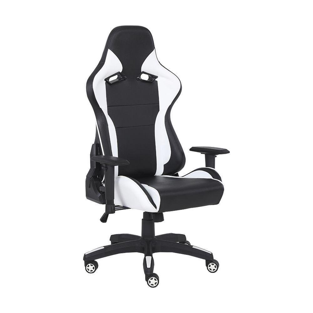 Cadeira Gamer Shopb Tank Reclinável E Giratória - Preta E Branca
