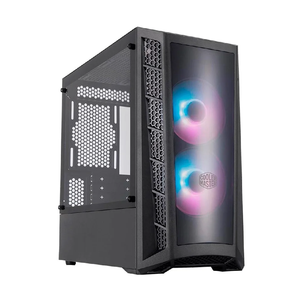 Gabinete Cooler Master Masterbox Mb320l ArGB Lateral Vidro Temperado 2 Fans ArGB Frontal Acrílico - Mcb-b320l-kgnn-s02 Gabinete Cooler Master Masterbox Mb320l ArGB Lateral Vidro Temperado 2 Fans ArGB Frontal Acrílico - Mcb-b320l-kgnn-s02