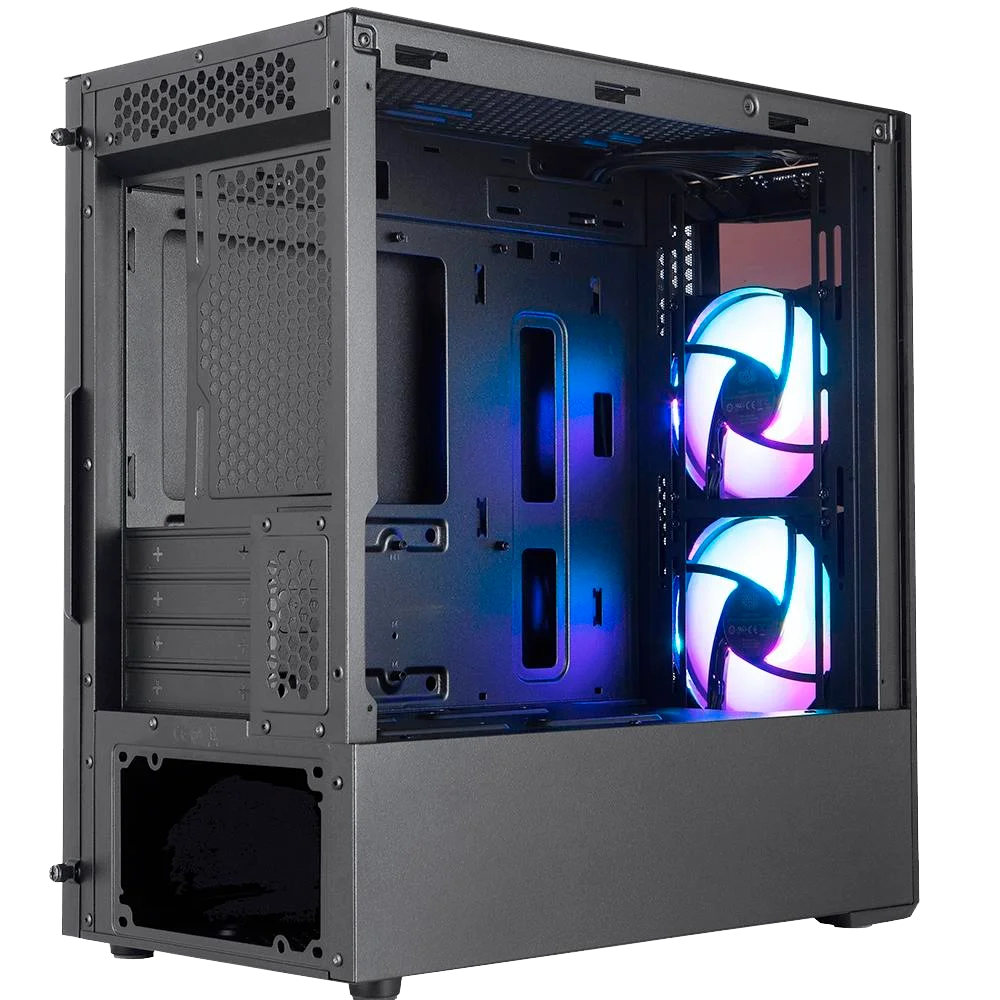 Gabinete Cooler Master Masterbox Mb320l ArGB Lateral Vidro Temperado 2 Fans ArGB Frontal Acrílico - Mcb-b320l-kgnn-s02 Gabinete Cooler Master Masterbox Mb320l ArGB Lateral Vidro Temperado 2 Fans ArGB Frontal Acrílico - Mcb-b320l-kgnn-s02
