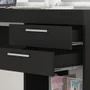 Mesa Para Computador Escrivaninha Home Office Estudos 2 Gavetas 1 Nicho Escritório Quarto Preta