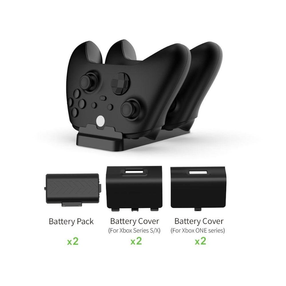 Carregador Controle Dobe/t&z, Compatível Com Xbox One Series S X, 2 Baterias, 800mah, Dobe, Branco Carregador Controle Dobe/t&z, Compatível Com Xbox One Series S X, 2 Baterias, 800mah, Dobe, Branco