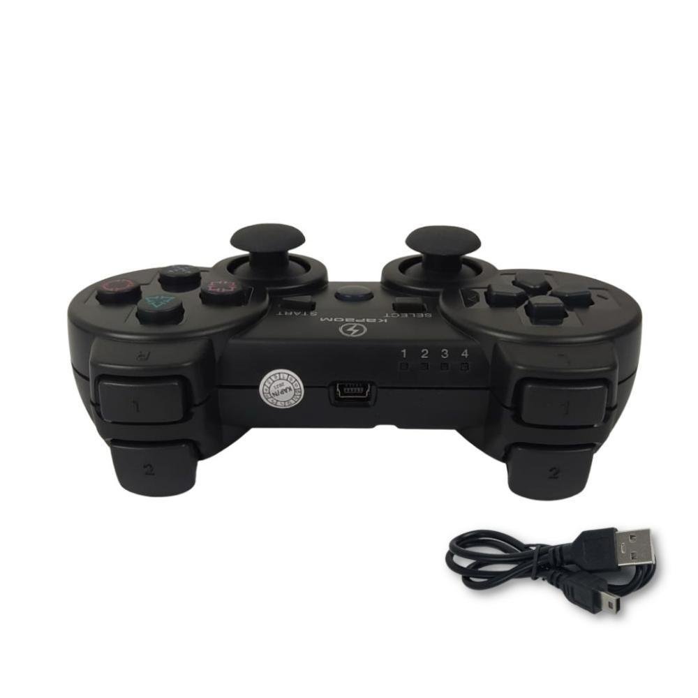 Controle Ps3 Playstation Sem Fio Wireless + Cabo Carregador Controle Ps3 Playstation Sem Fio Wireless + Cabo Carregador