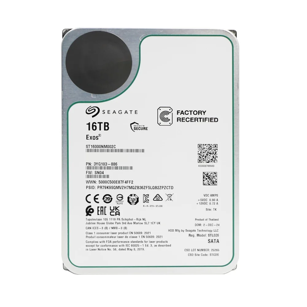 HD 16TB Sata 3 256mb St16000nm001g KaBuM