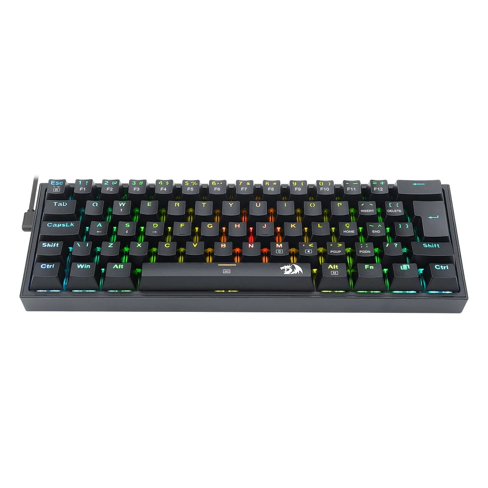Teclado Mecânico Redragon Fizz Rgb Preto 60 K617