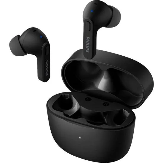 Fone De Ouvido Sem Fio Philips Tat2206, Tws, Preto, Bluetooth 5.0 Wireless, Resistente À Água, Suor, Ipx4 Fone De Ouvido Sem Fio Philips Tat2206, Tws, Preto, Bluetooth 5.0 Wireless, Resistente À Água, Suor, Ipx4