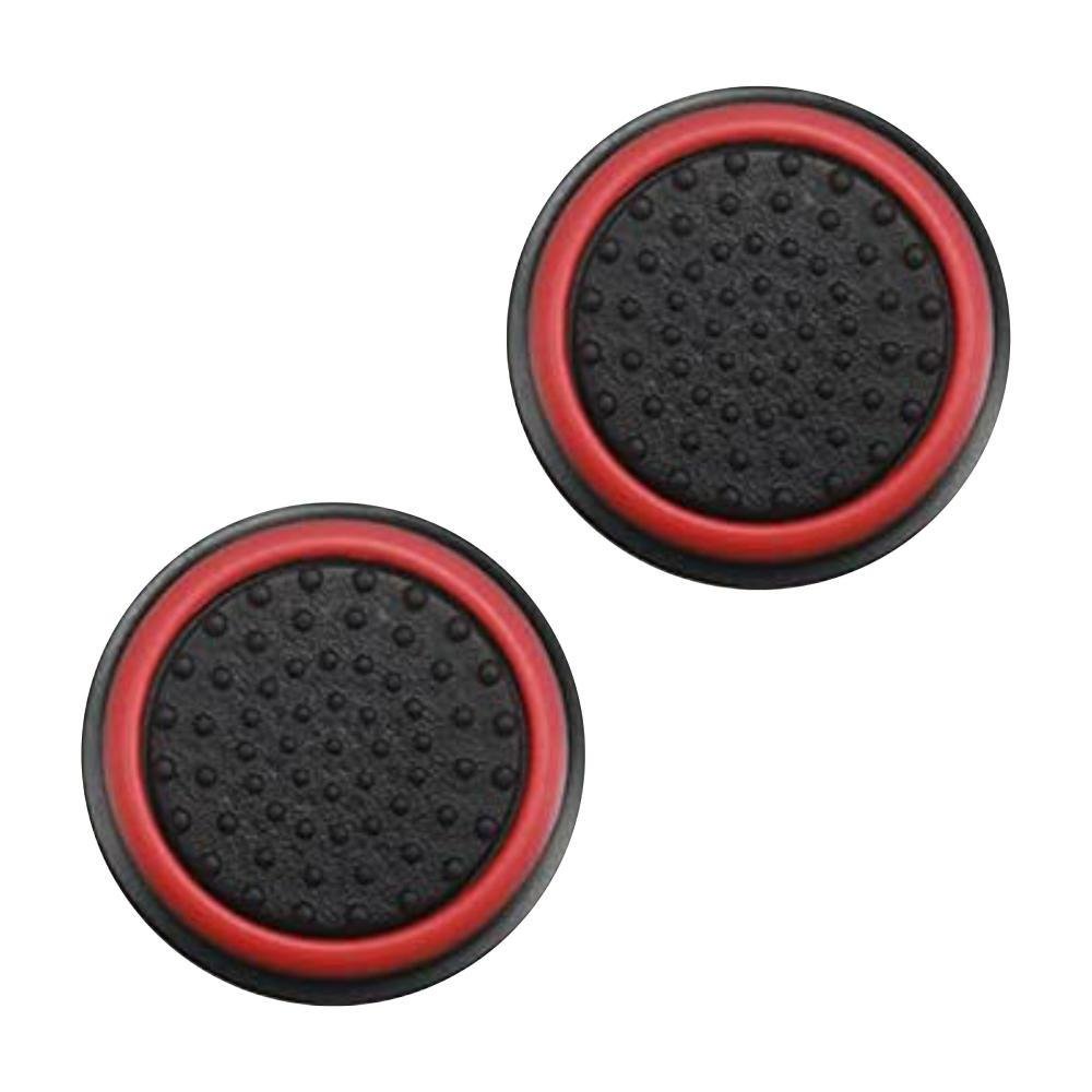 1 Par De Grips P/ Controle Anti Derrapante Silicone Botão Analógico Do Joystick Cor: Vermelho