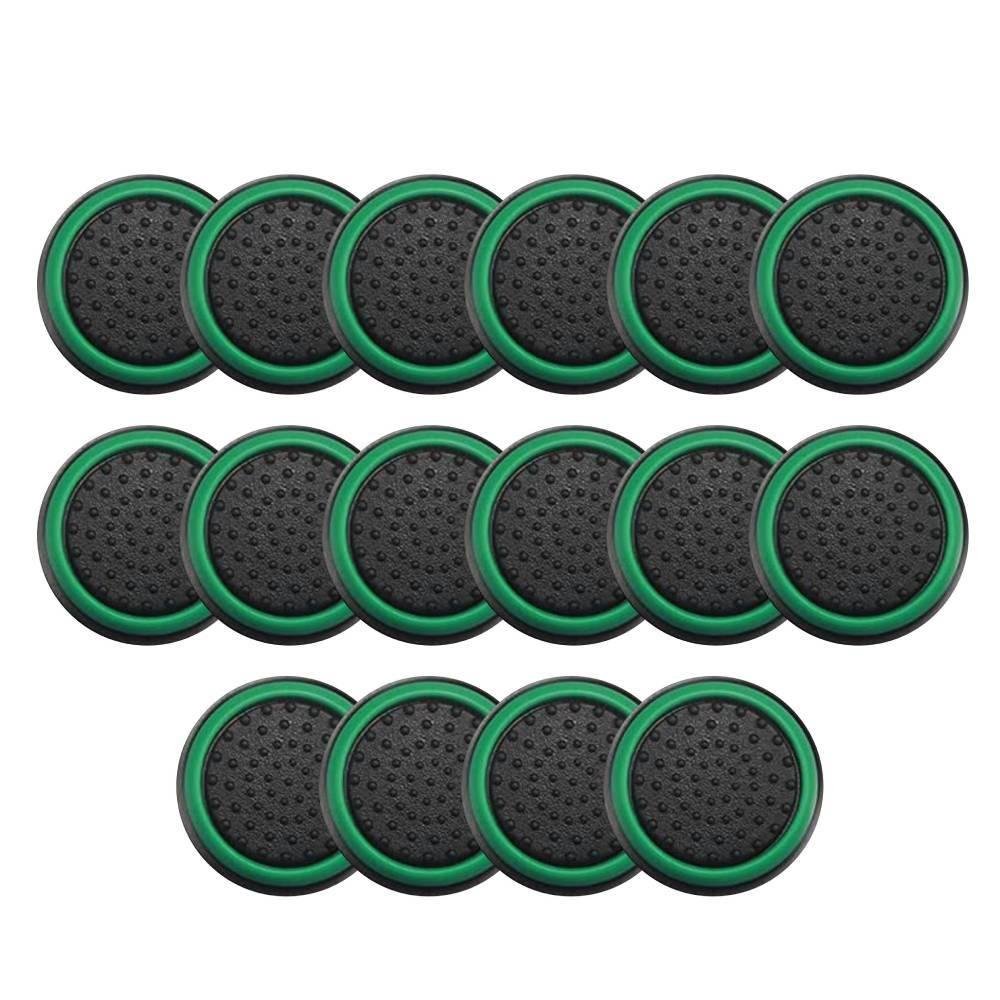 8 Pares De Grips P/ Controle Anti Derrapante Silicone Botão Analógico Do Joystick Cor: Verde Escuro.