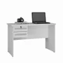Mesa Escrivaninha Para Pc Computador Home Office Estudo Cpu 2 Gavetas Quarto Escritório Mdf Branco