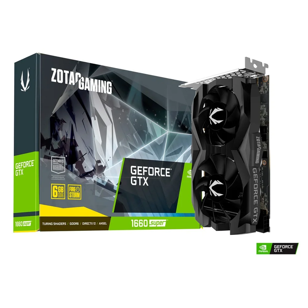 Placa de Vídeo Zotac NVIDIA GeForce GTX 1660 Super, 6GB - ZT-T16620F-10L Placa de Vídeo Zotac NVIDIA GeForce GTX 1660 Super, 6GB - ZT-T16620F-10L