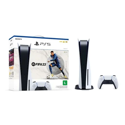 Imagem do produto Console PS5 (com leitor de disco) + Jogo Fifa 23 – Sony em Kabum