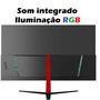 Monitor Gamer HQ 27 Polegadas FULL HD 1920x1080 144HZ A 165HZ 1ms, Display Port, HDMI E USB, Curvo LED, Alto Falantes, Iluminação RGB - Battle 27h165g