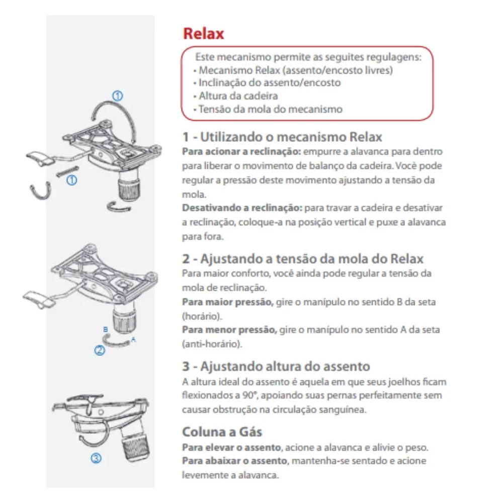 Kit 3 Cadeiras Ergodecor Escritório Day suporta até 130kg Preta Base Preta, 1 Giratória + 2 Fixas, 100% Nacional