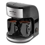 Cafeteira Britânia Duo Coffee Preto 2 Xícaras Aço Inox Bandeija Filtro Removível