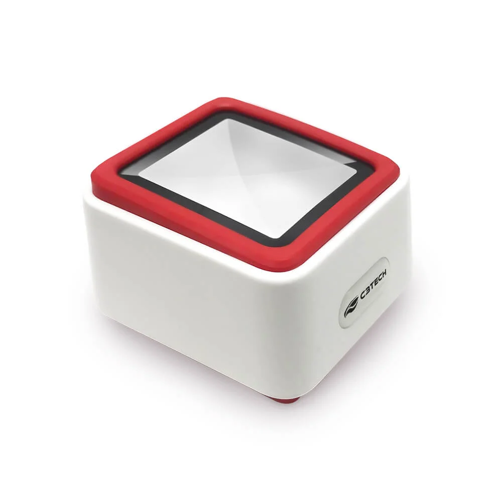 Leitor De Código De Barras De Mesa C3tech Lb-d100wh, USB, 1d/2d, 300 Scans/seg, Sensor Cmos