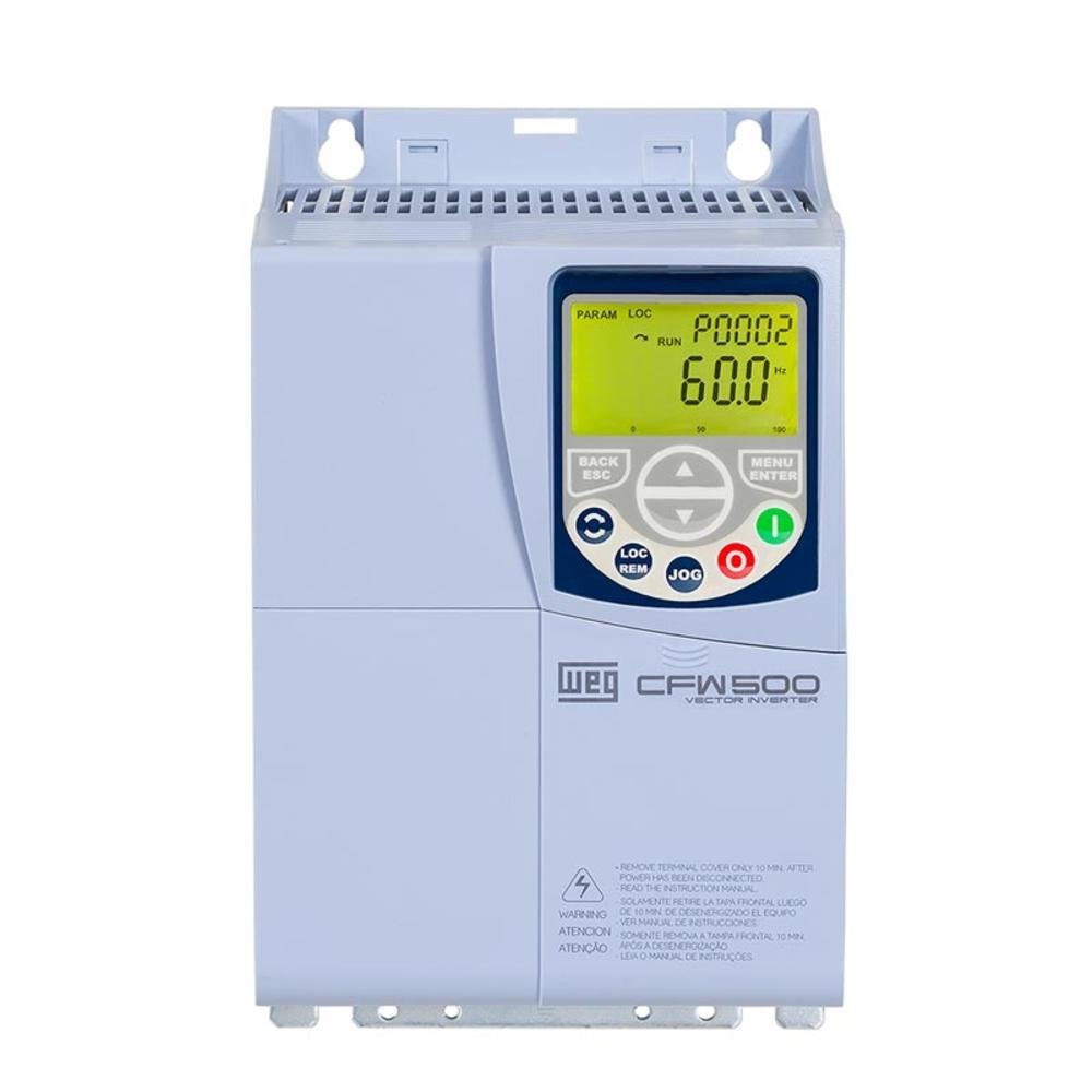 Inversor De Frequência Weg, 10CV, 380V, 16A, Com Entrada Trifásica E Saída Trifásica - Cfw500