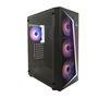 Gabinete Gamer Concórdia Storm X360, Mid Tower, RGB, ATX, Lateral De Vidro, 4 Fans RGB, Fonte 500W 80 Plus,  Preto