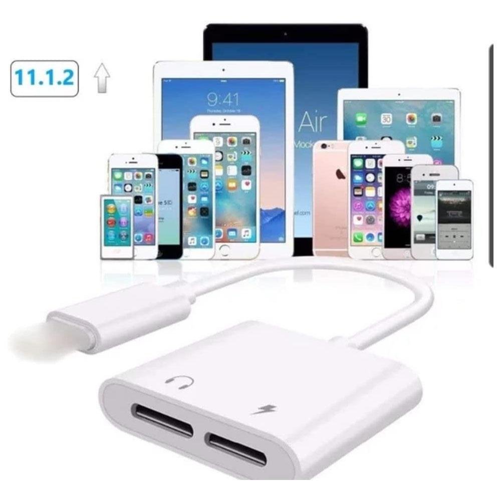 Cabo Adaptador para Iphone, Lightning, Dukie, 2 Em 1, Recarga E Aúdio, Porta Dupla