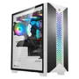 Gabinete Gamer Draxen Thalatha, Mid Tower, ArGB, Alumínio, Branco