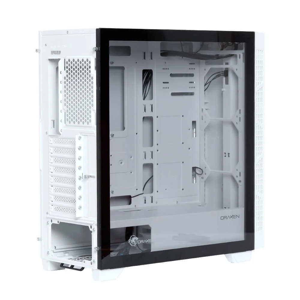 Gabinete Gamer Draxen Thalatha, Mid Tower, ArGB, Alumínio, Branco