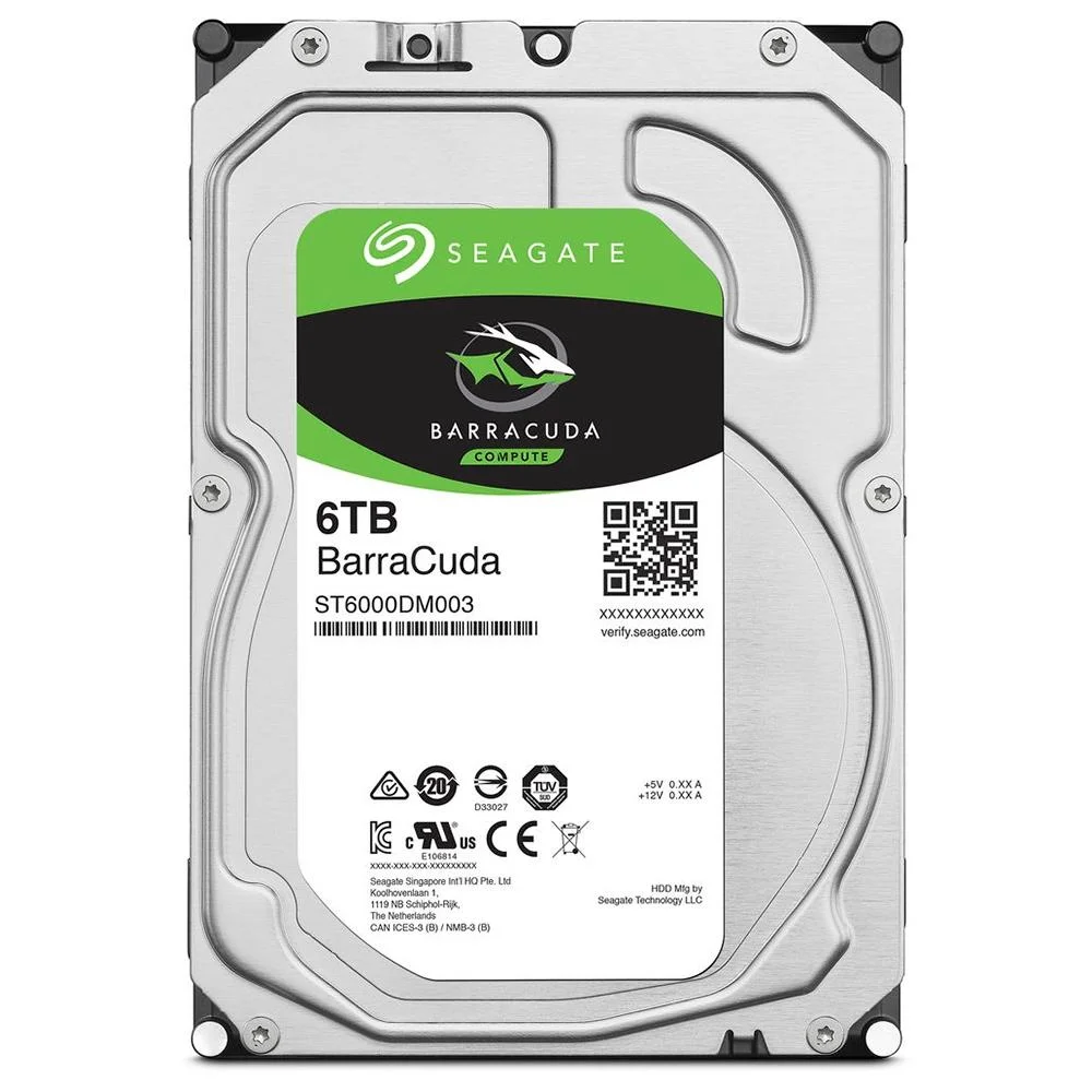 6T （1T×6）HDD （WD.SEAGATE） HD Seagate 6TB Barracuda 5400 RPM 256MB KaBuM