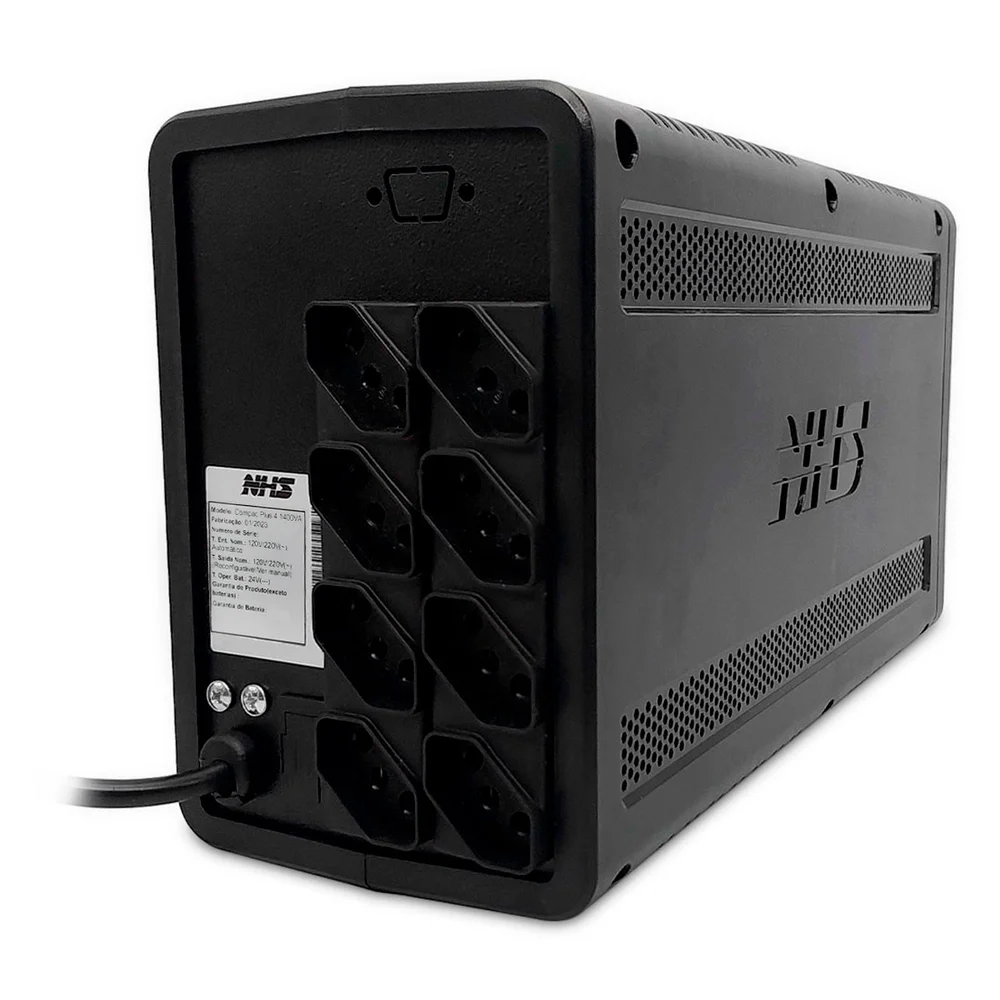 Nobreak NHS Compact Plus 4, 1400VA, Bivolt, S.120V Ou Conf 220V, Bat 2x7ah/24v - 90.c1.b01400 Nobreak NHS Compact Plus 4, 1400VA, Bivolt, S.120V Ou Conf 220V, Bat 2x7ah/24v - 90.c1.b01400