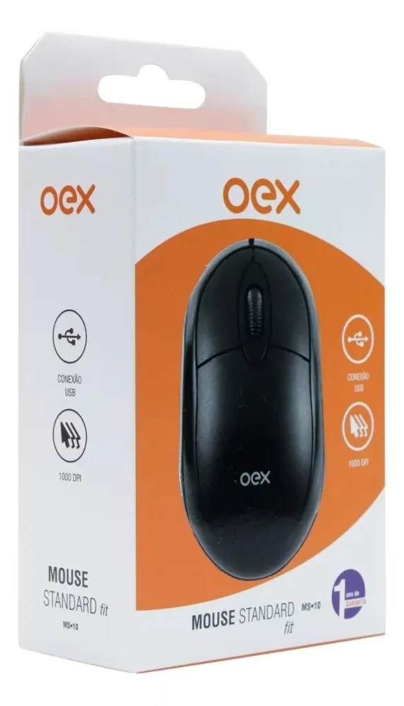 Mouse Óptico Oex Ms20Para Notebook Ergônomico