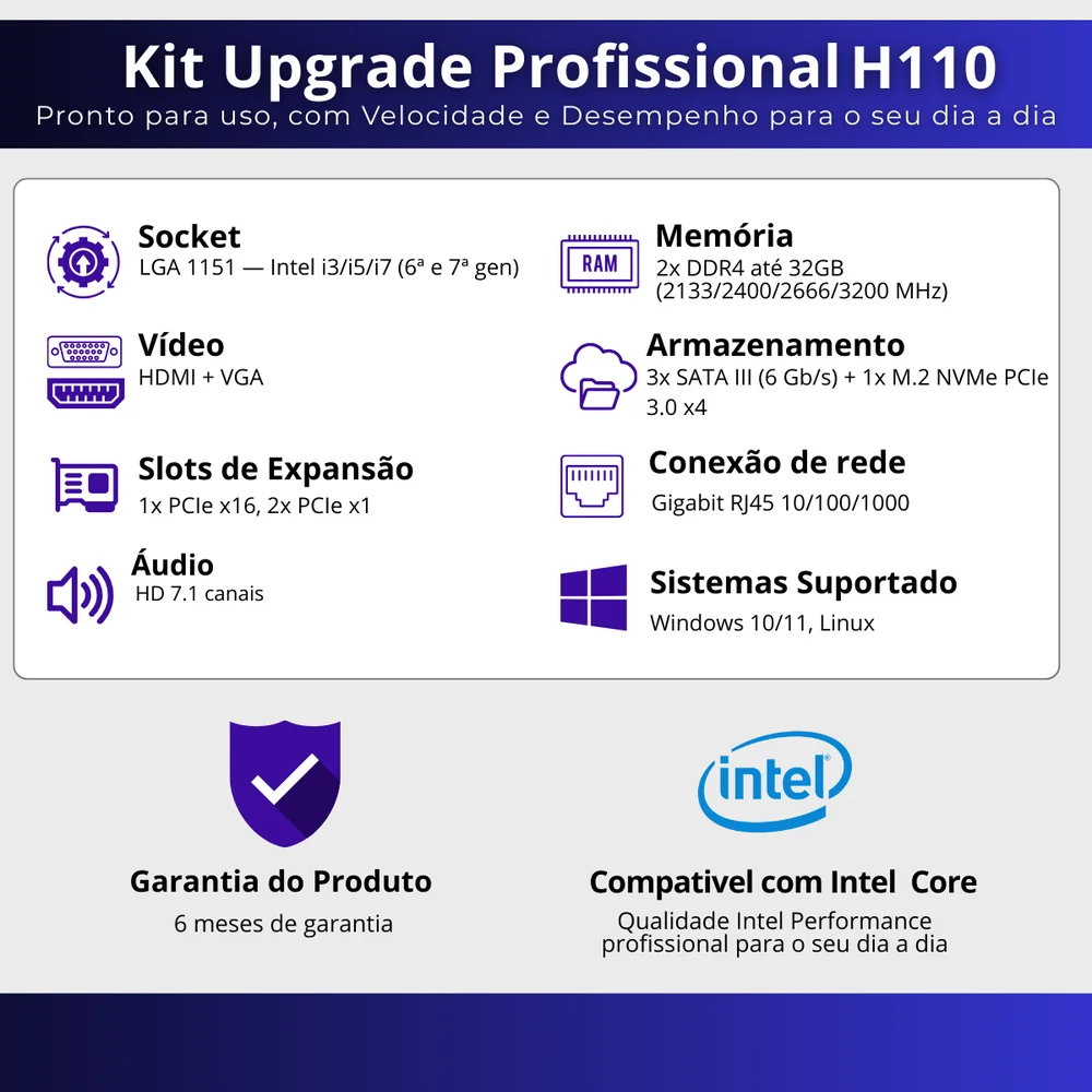 Kit Pl Me Processador I7 Memoria Cooler KaBuM