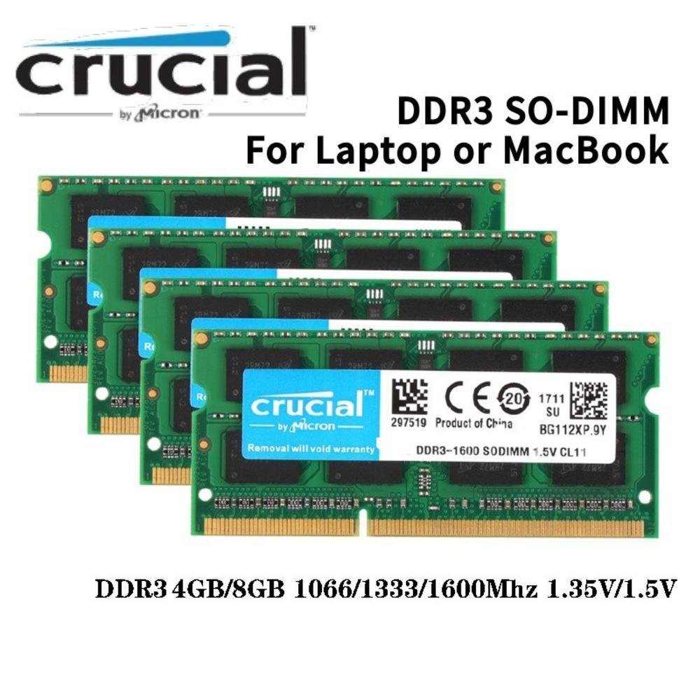 メモリー Crucial CT2KIT51264BA1339 DDR3 8GB Memória Crucial Notebook 8GB 1600MHz DDR3L KaBuM