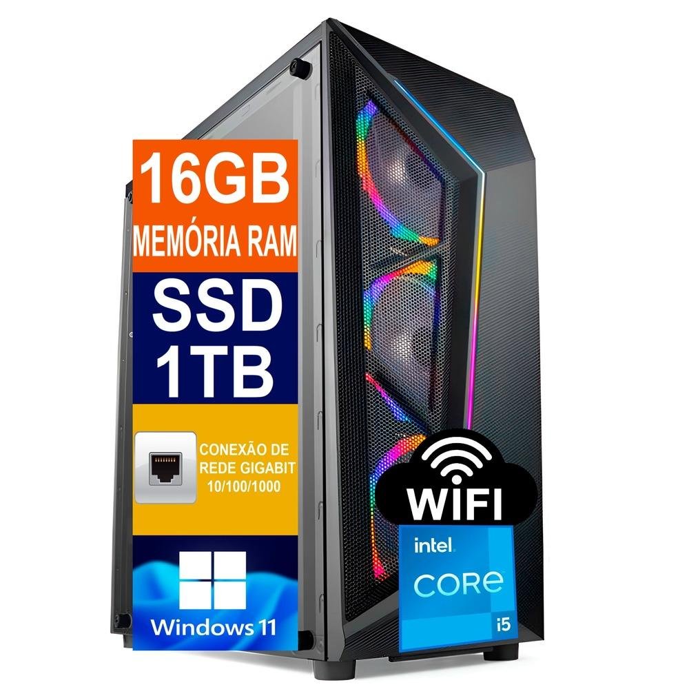Computador I5 10400 16GB RAM DDR4 SSD 1TB KaBuM