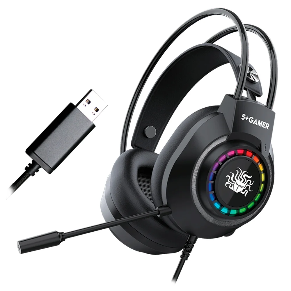 Headset Gamer 5 RGB 71 USB KaBuM