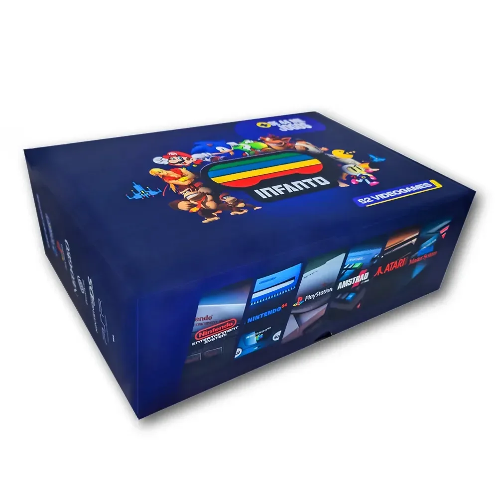 Vídeo Game Retrô Infanto 4, Com 44 Mil Jogos Antigos + 2 Controles