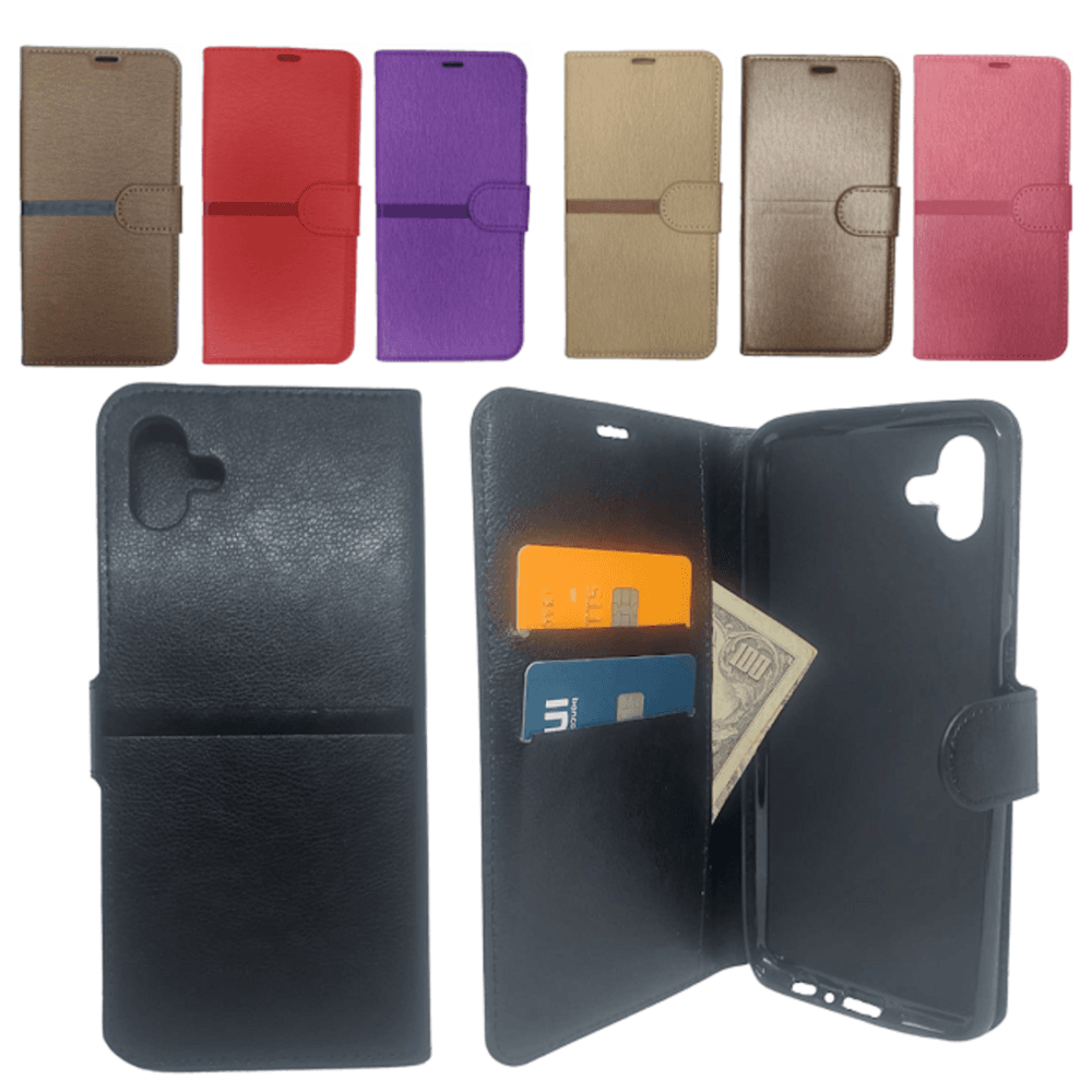 Capa Carteira Para Samsung A04 (tela De 6.5) - Preta