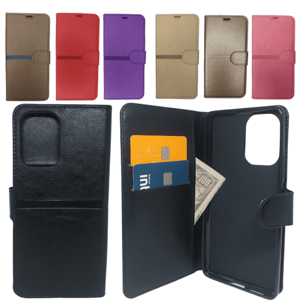 Capa Carteira Compatível Com Xiaomi Mi Poco F5 Pro (tela De 6.67) - Rosa